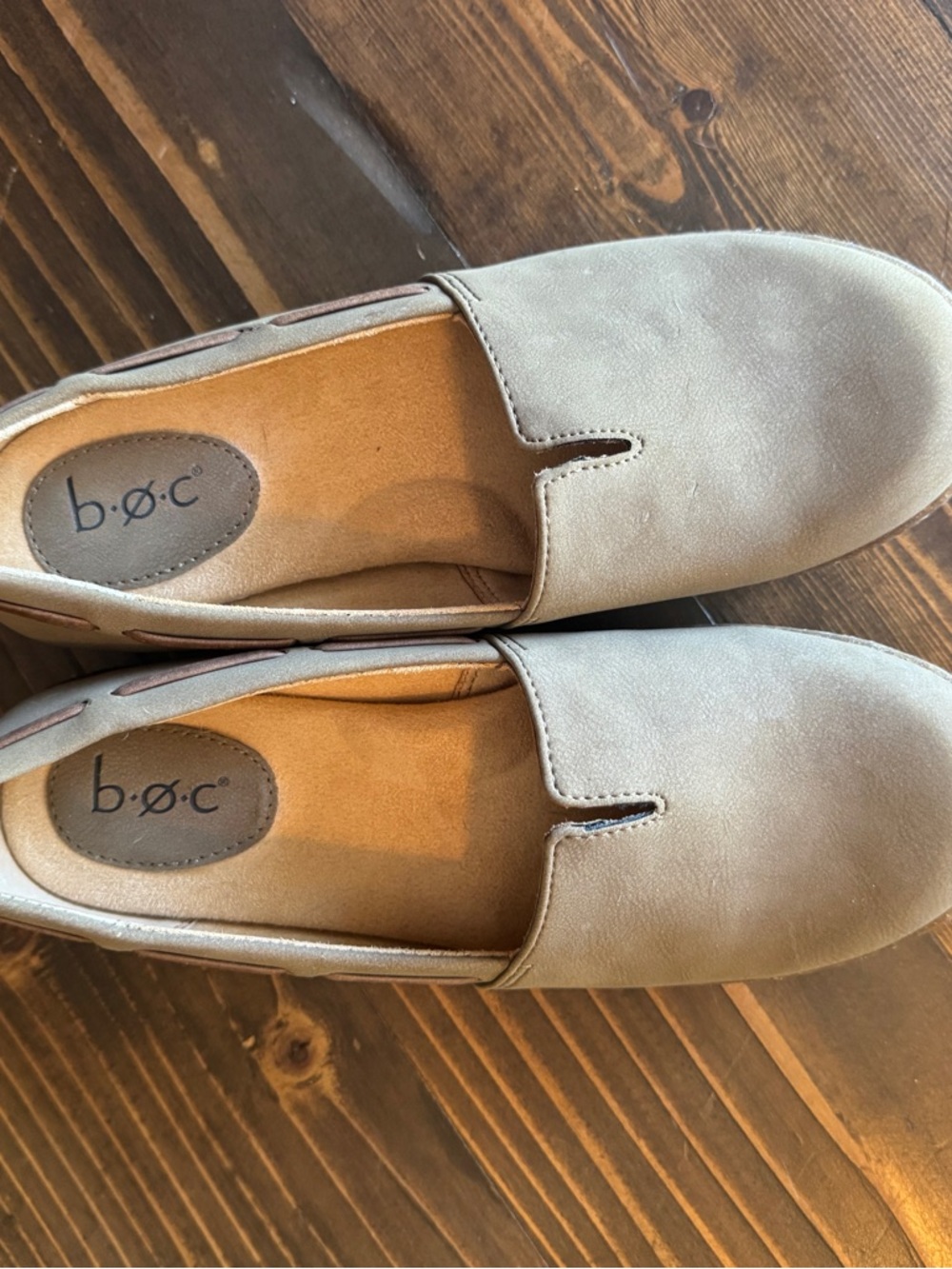 b.o.c. Women's Taupe Slip-On Loafers